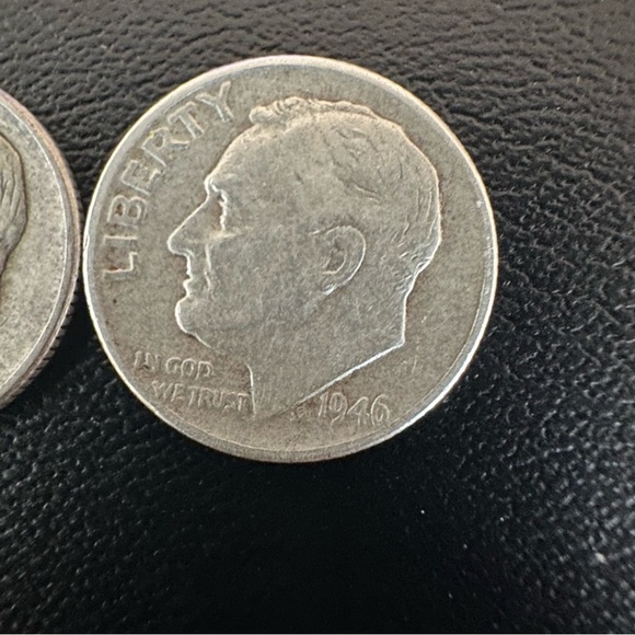 1946 & 1947 Roosevelt Dimes – Lot of 2 | 90% Silver U.S. Coins - Picture 4 of 8